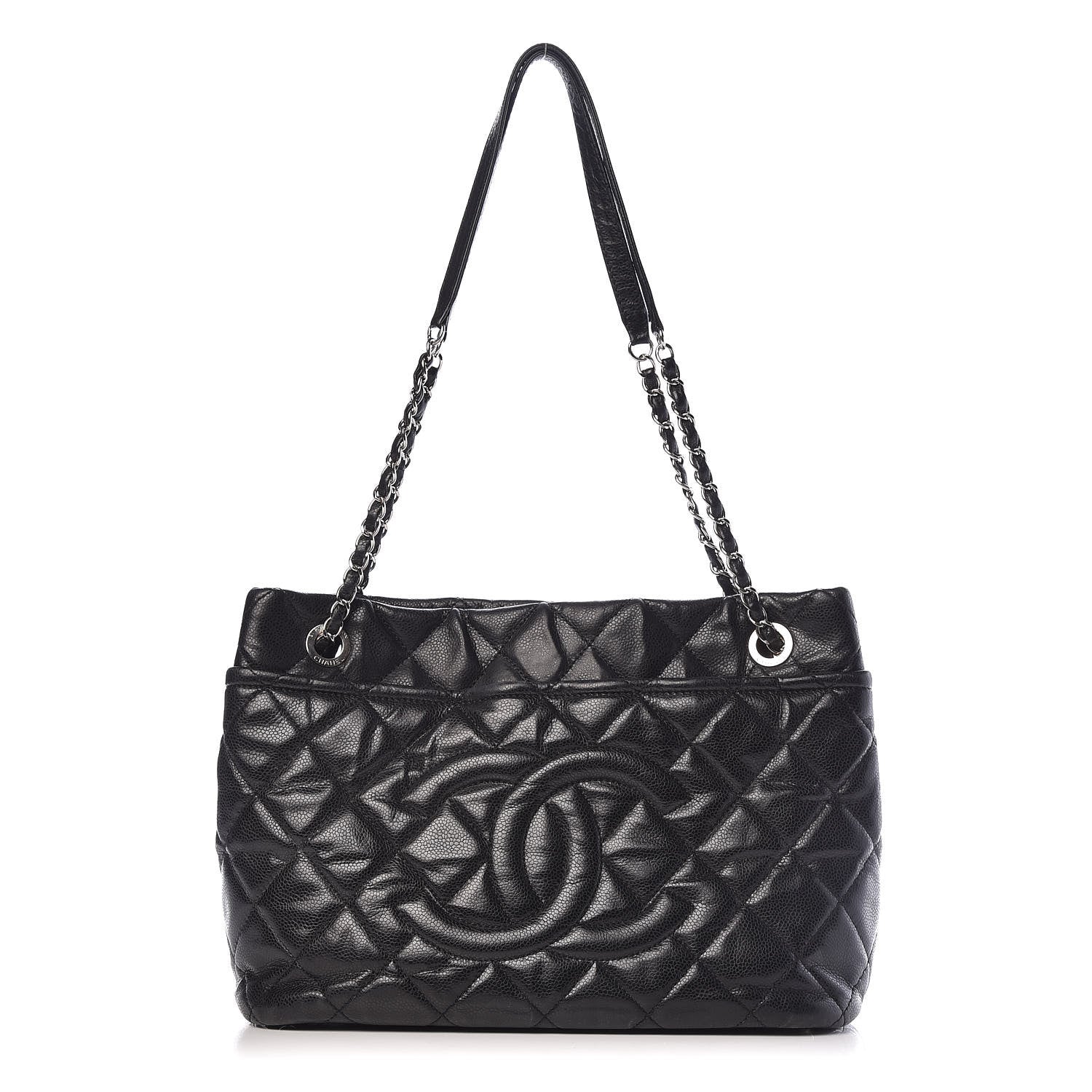 Chanel Caviar Quilted CC Timeless Soft Tote Black 1 of 19