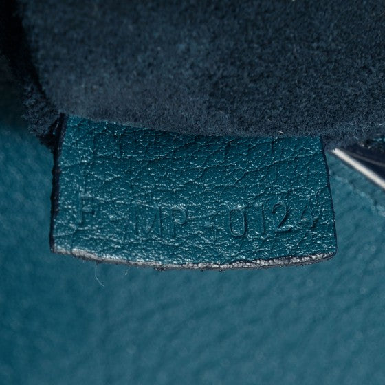 Grained Calfskin Small Tie Knot Tote Denim