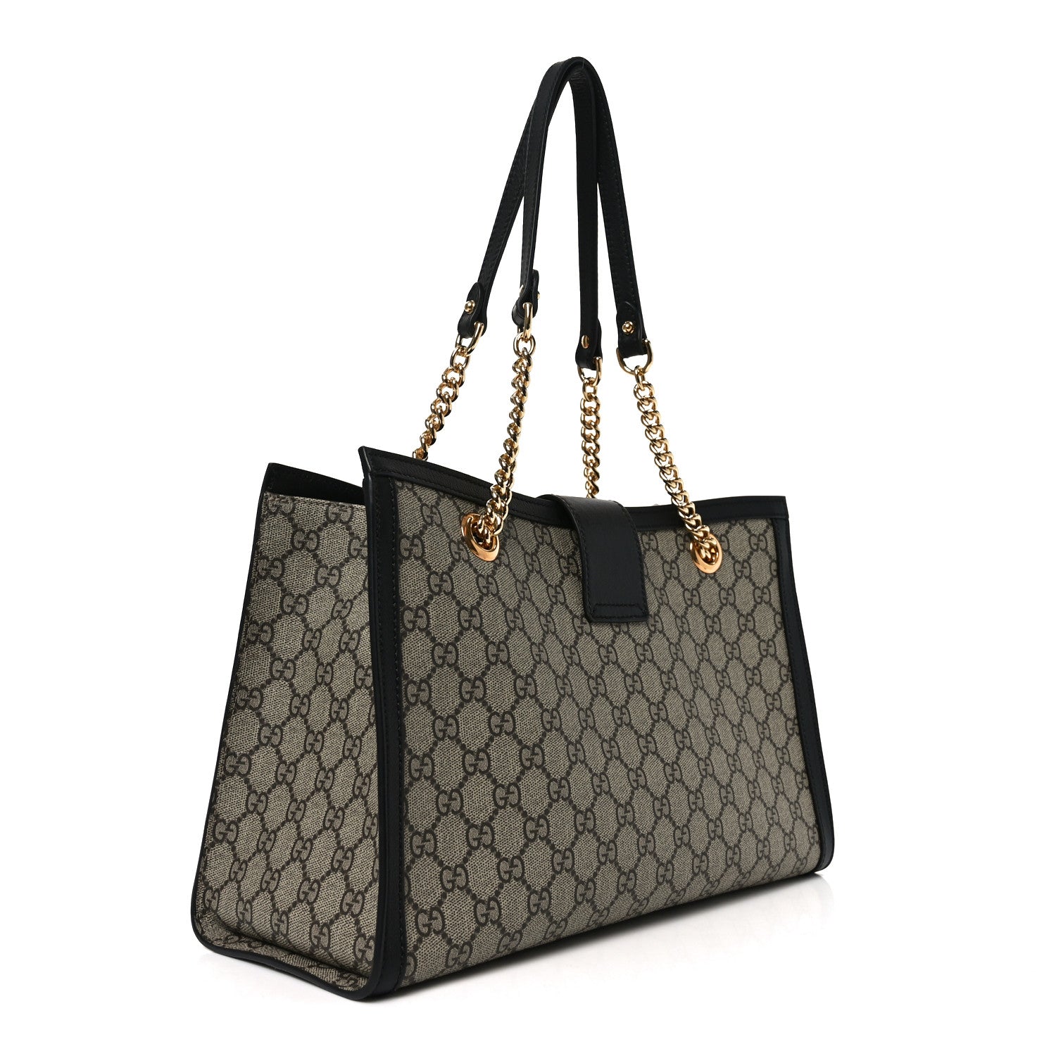 Gucci GG Supreme Monogram Medium Padlock Tote Black 3 of 10