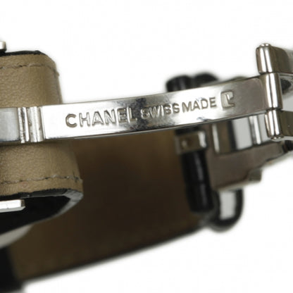 Chanel Stainless Steel Alligator 23mm Mademoiselle Quartz Watch Black 8 of 11