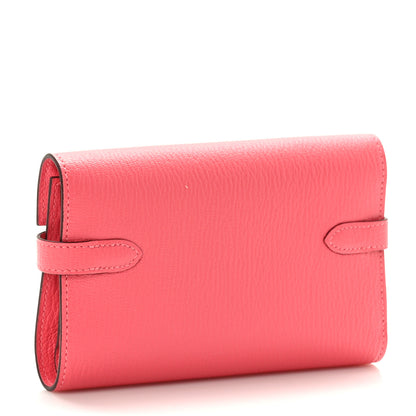 Hermes Chevre Mysore Medium Kelly Wallet Rose Lipstick 3 of 8