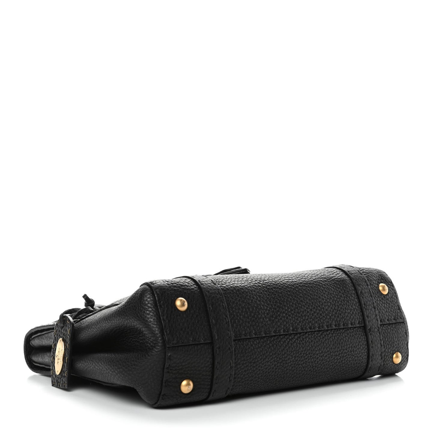 Calfskin Romano Selleria Medium Linda Satchel Black