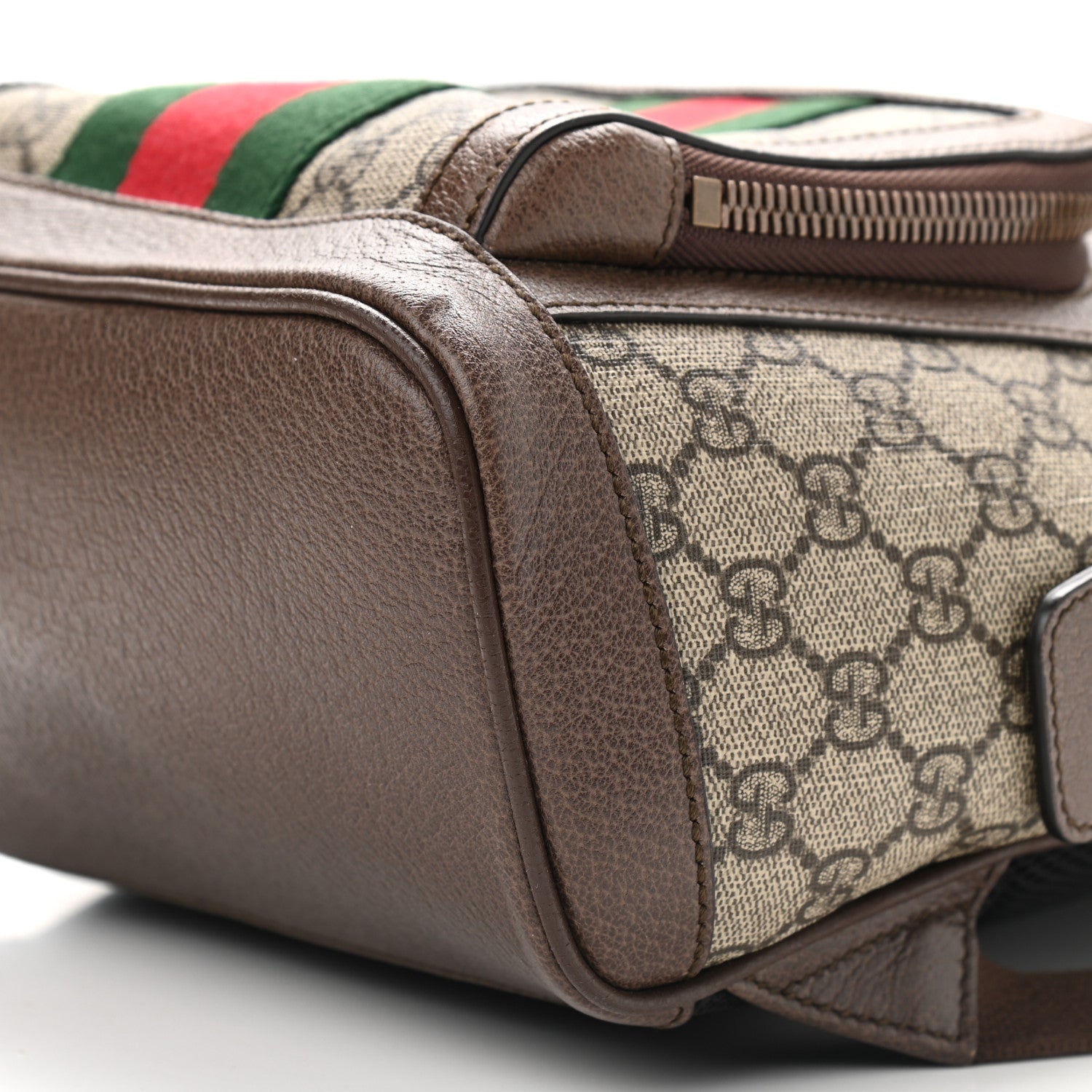 Gucci GG Supreme Monogram Calfskin Web Small Ophidia Day Backpack Beige Ebony New Acero 9 of 9