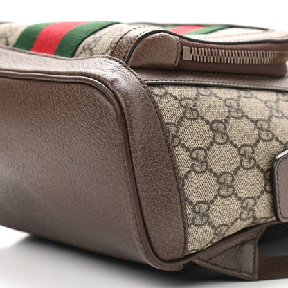 Gucci GG Supreme Monogram Calfskin Web Small Ophidia Day Backpack Beige Ebony New Acero 9 of 9