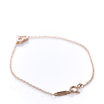 Tiffany 18K Rose Gold Diamond Heart Bracelet 3 of 7