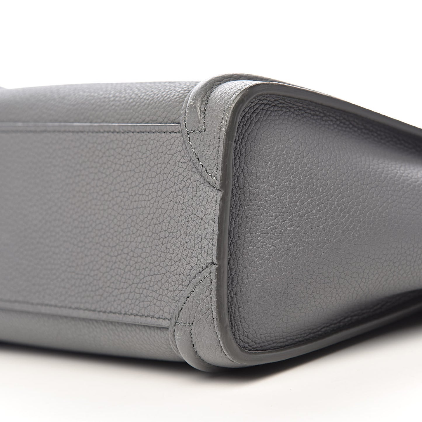 Baby Drummed Calfskin Nano Luggage Kohl