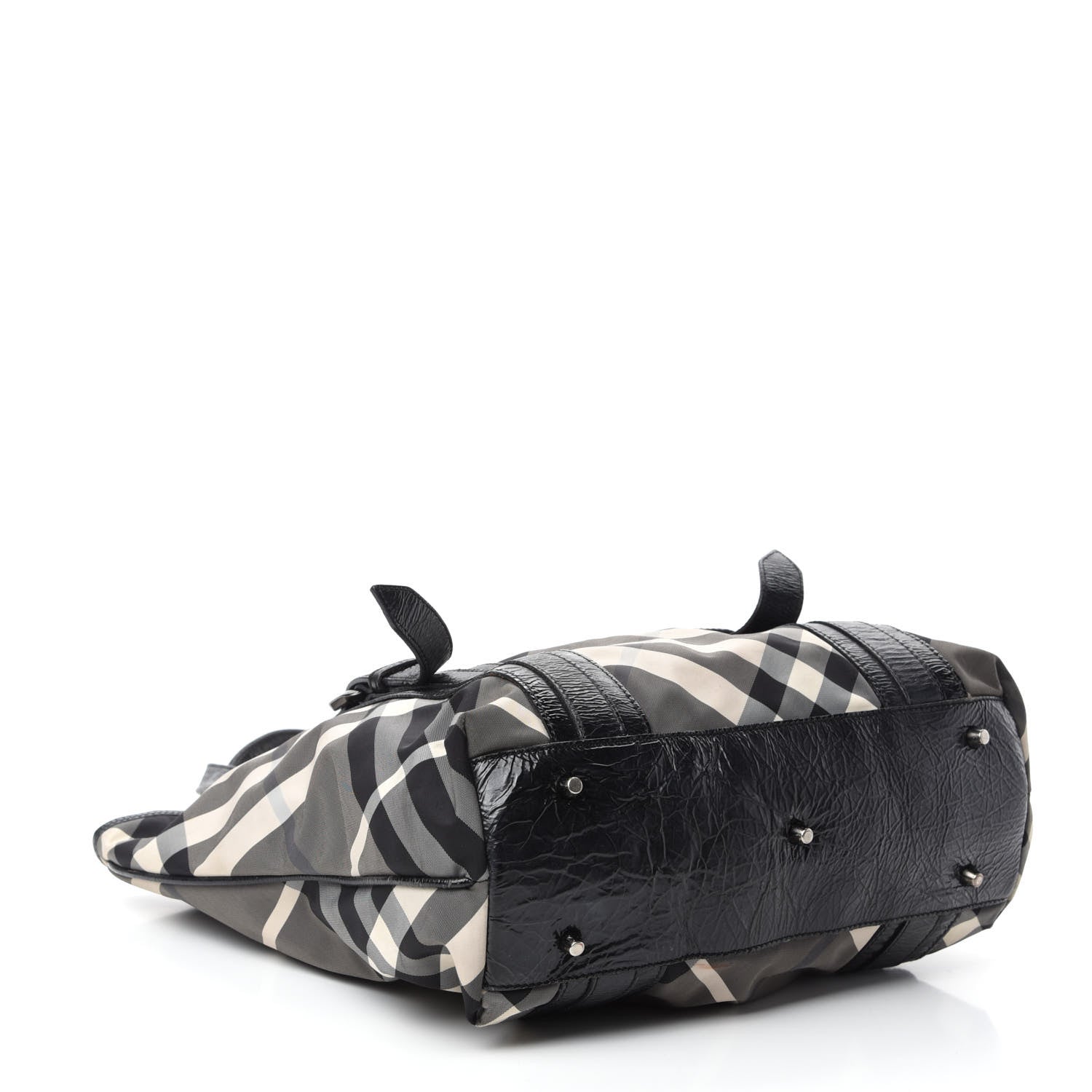 Burberry Nylon Beat Check Victoria Tote Black 4 of 11