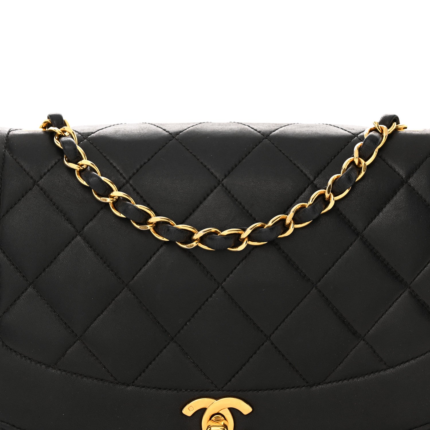 Chanel Lambskin Quilted Medium Single Flap Black 8 of 13