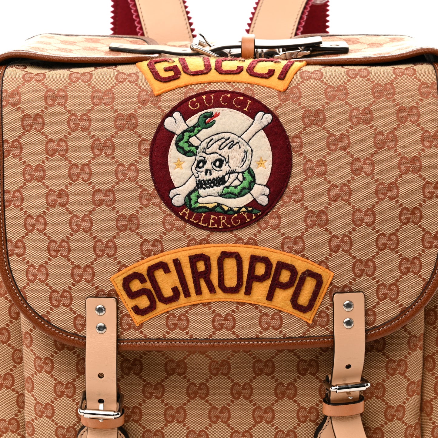 Monogram Childrens Sciroppo Patch Backpack Beige