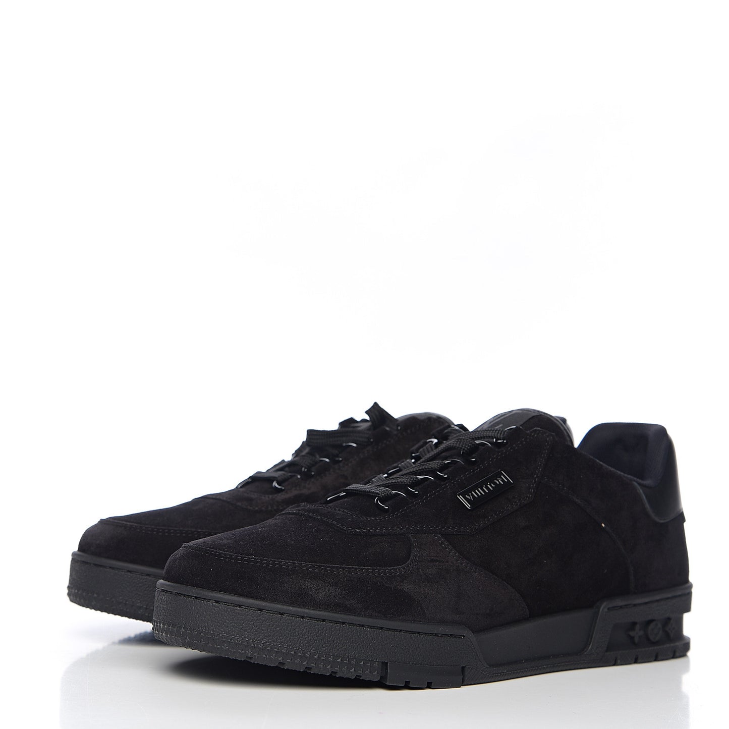 Suede Uniform Sneakers 9.5 Black