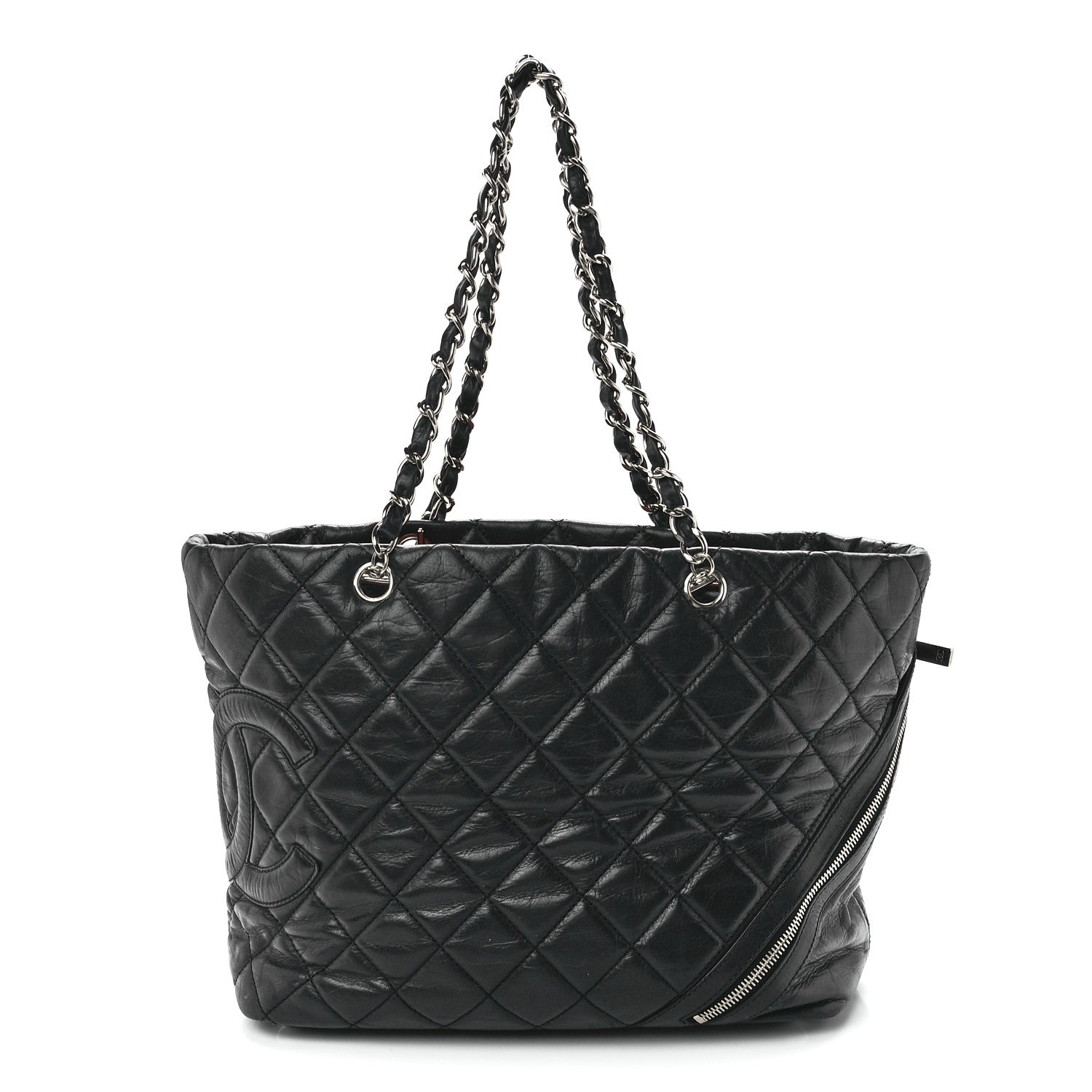 Chanel Aged Calfskin Quilted Large Cotton Club Tote Black 1 of 11