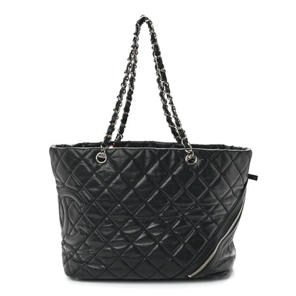 Chanel Aged Calfskin Quilted Large Cotton Club Tote Black 1 of 11