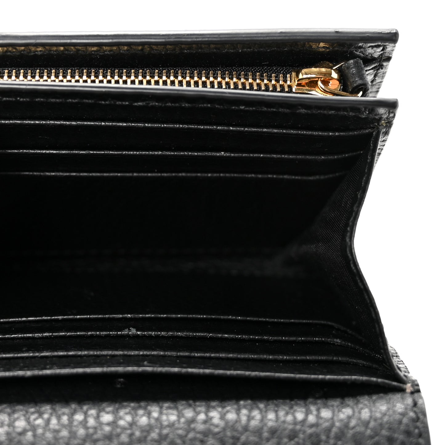 Dollar Calfskin GG Supreme Monogram Medium GG Marmont Wallet Black Beige Ebony