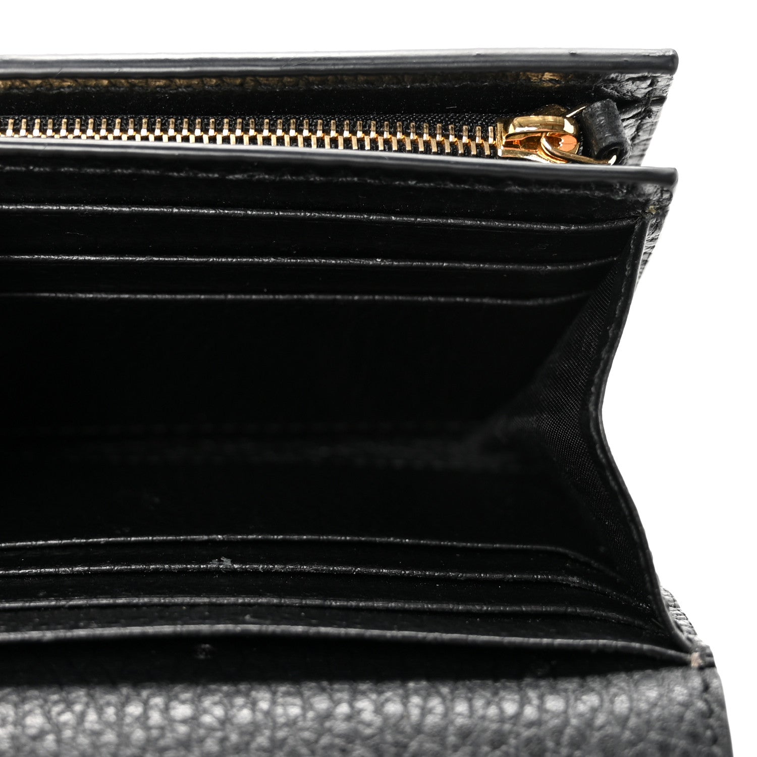 Gucci Dollar Calfskin GG Supreme Monogram Medium GG Marmont Wallet Black Beige Ebony 5 of 6