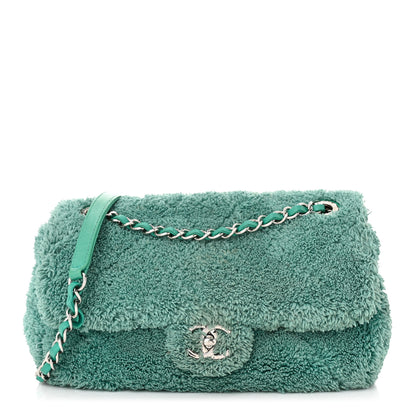 Chanel Lambskin Calfskin Mixed Fibers Quilted Medium Flap Green 1 of 10