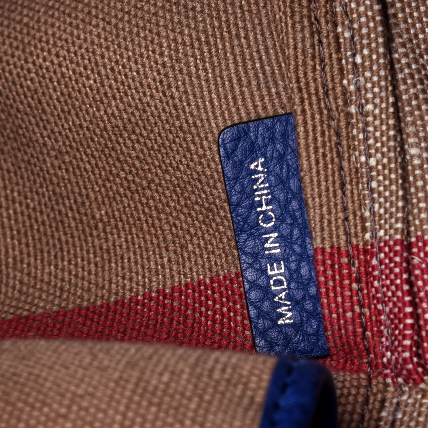 Burberry Grainy Calfskin Jute Mega Check Girls Mini Backpack Blue 6 of 11