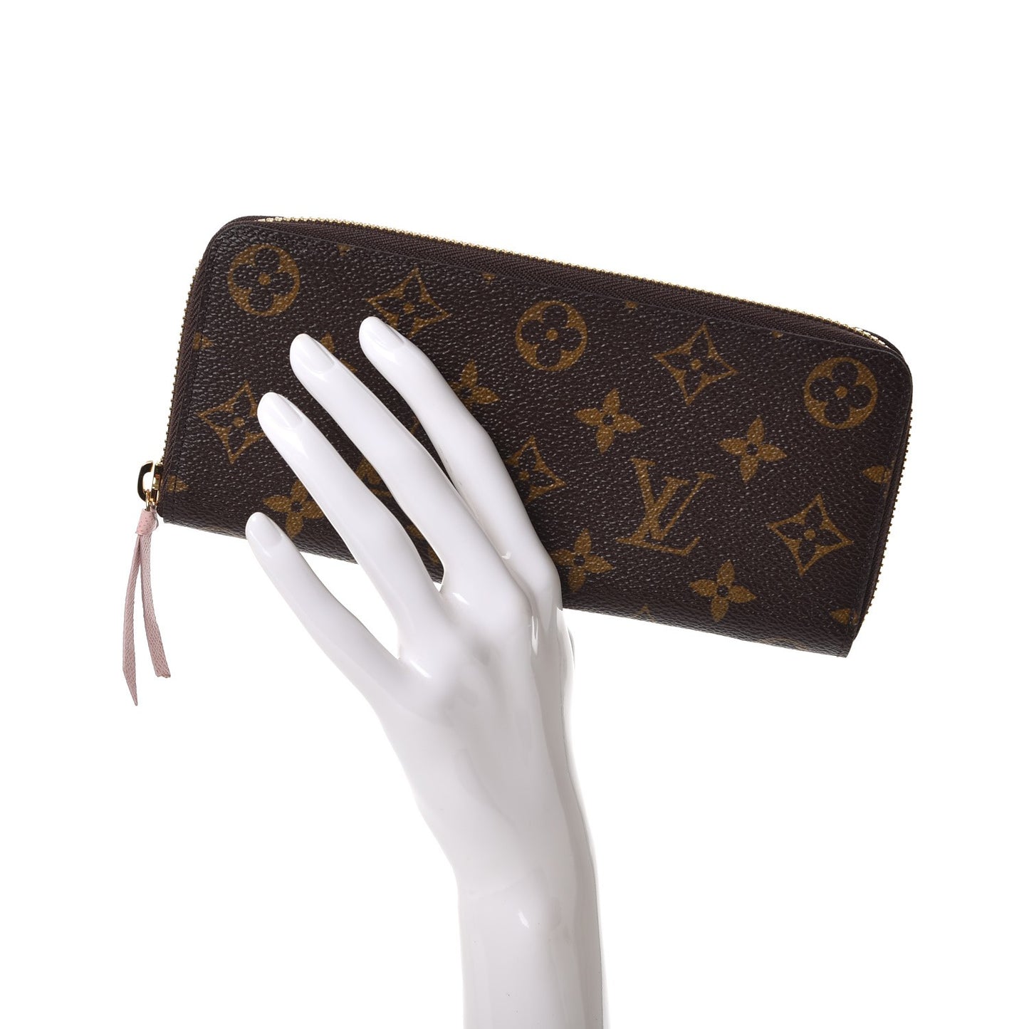 Monogram Clemence Wallet Rose Ballerine