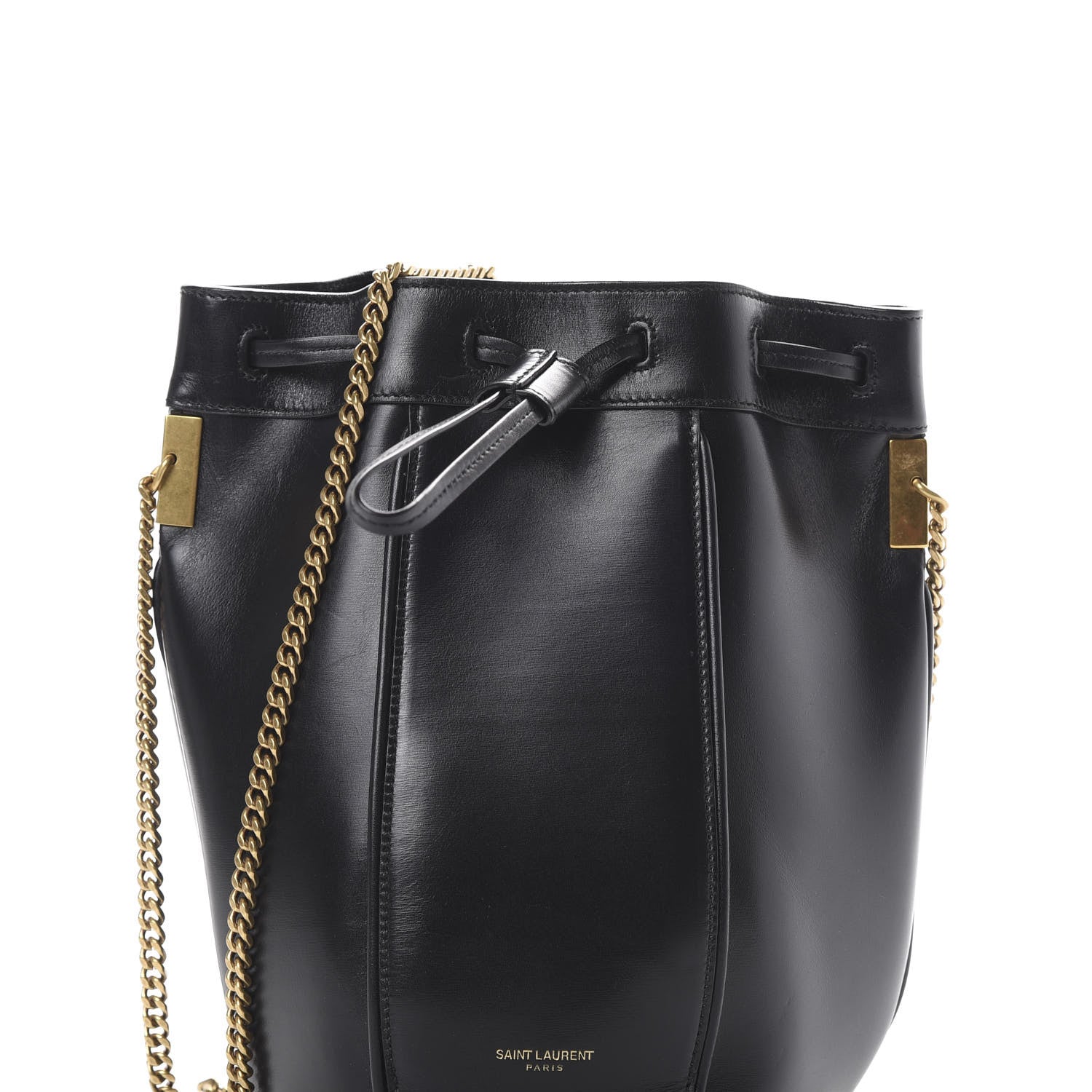 Saint Laurent Smooth Calfskin Small Talitha Bucket Bag Black 7 of 12