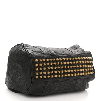 Alexander Wang Pebbled Lambskin Rocco Black Antique Brass Hardware 3 of 9