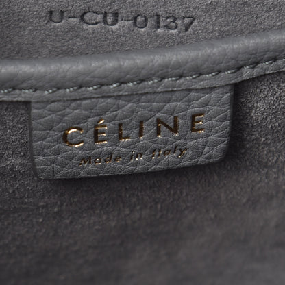 Celine Drummed Calfskin Nano Luggage Kohl 8 of 10
