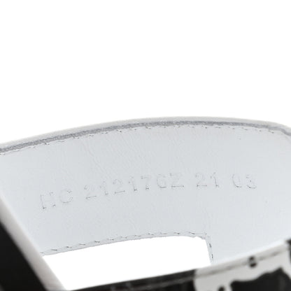 Hermes Calfskin Peinture Fraiche Oran Sandals 40 White Black 7 of 8