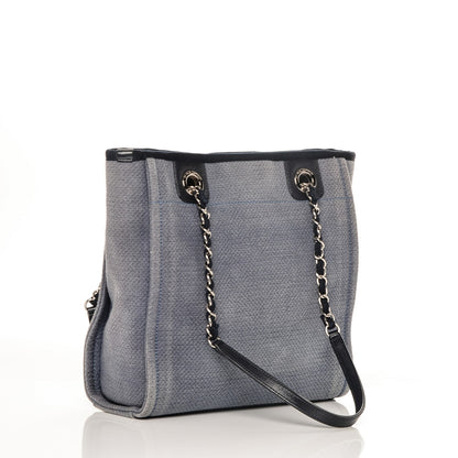 Chanel Canvas Mini Deauville Tote Denim Blue 3 of 7