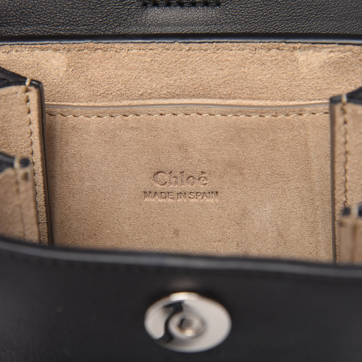 Suede Calfskin Mini Faye Bracelet Bag Black