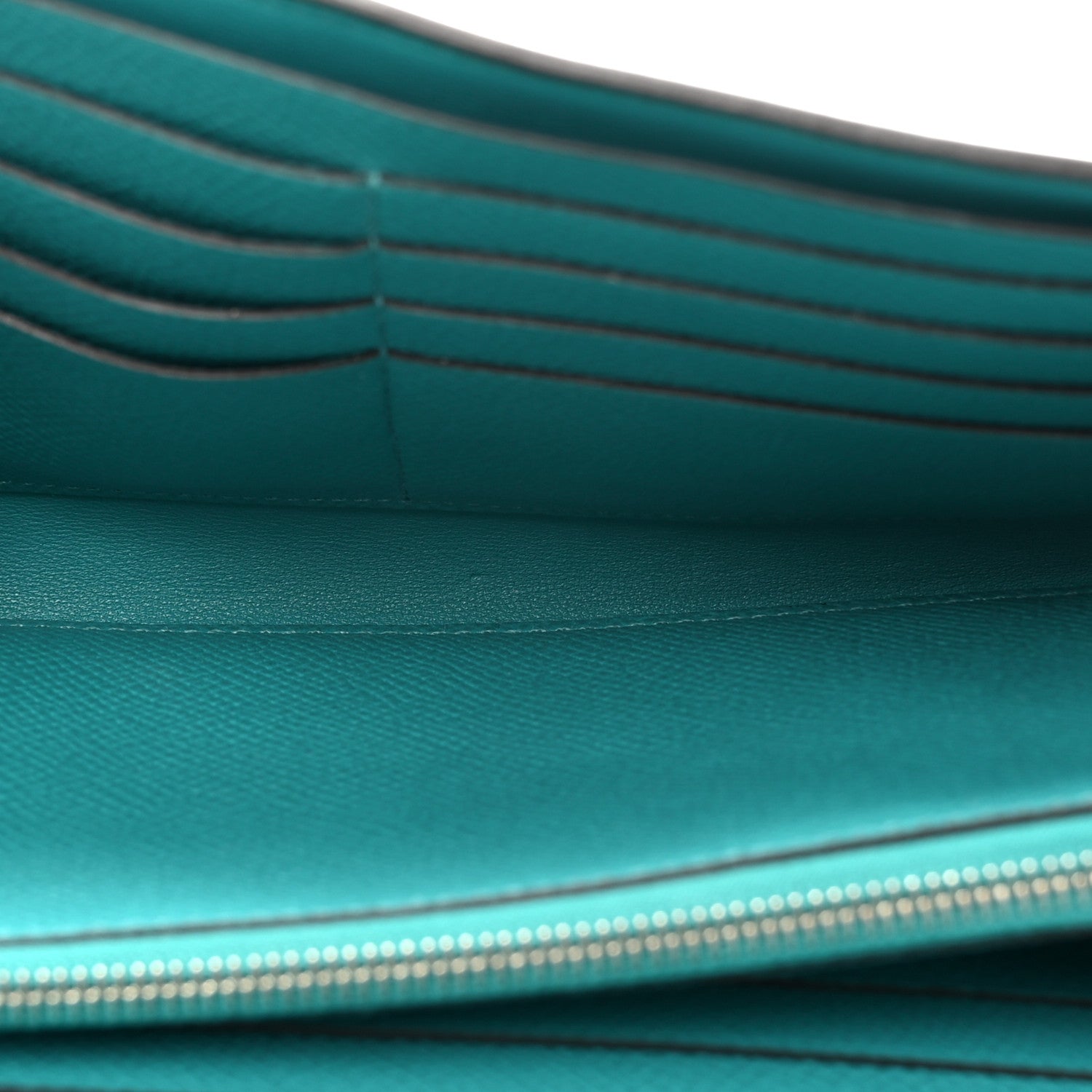 Hermes Epsom Enamel Constance Long Wallet Bleu Paon 5 of 10