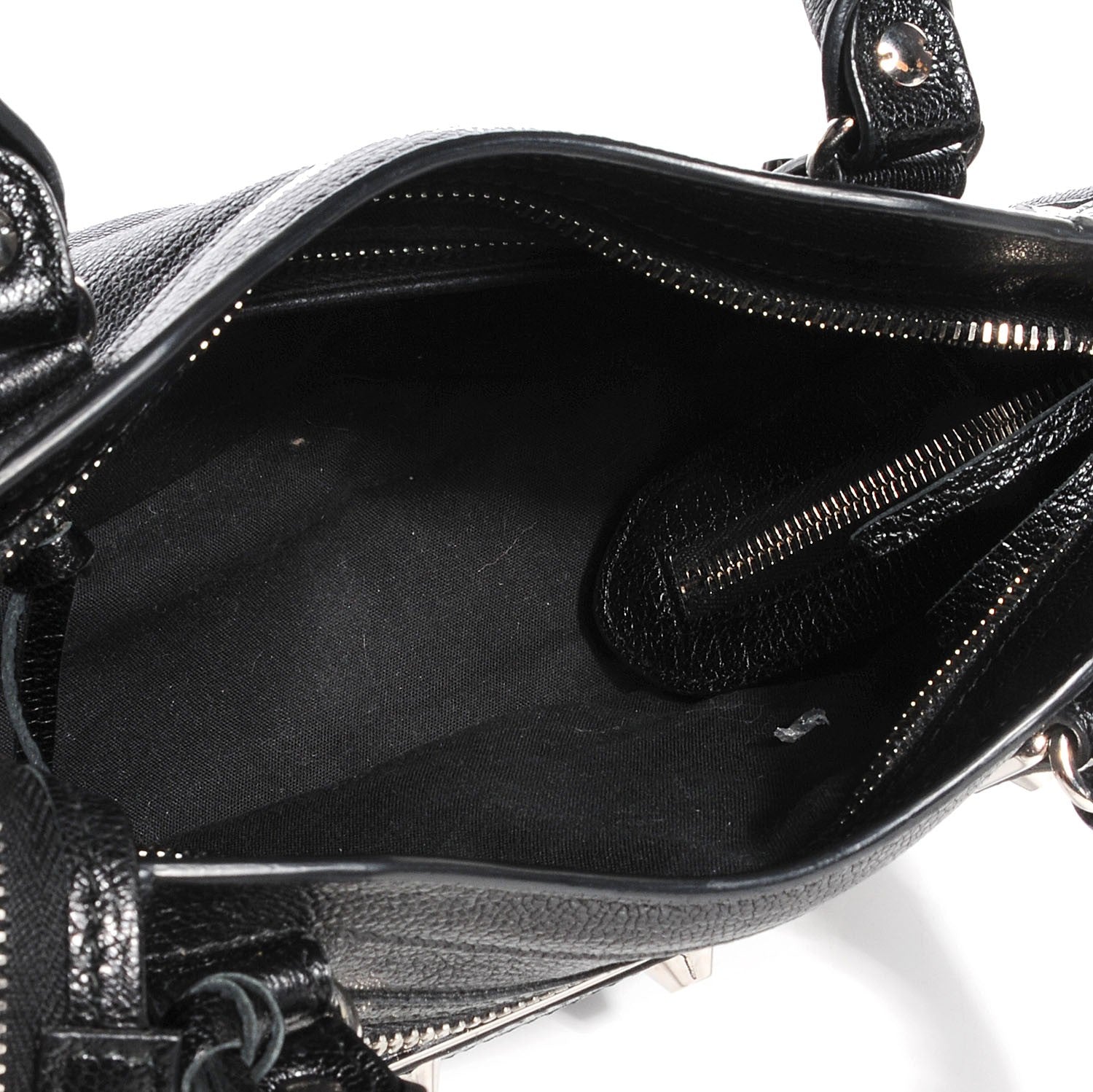 Balenciaga Chevre Silver Metallic Edge Hardware Mini City Black 12 of 15