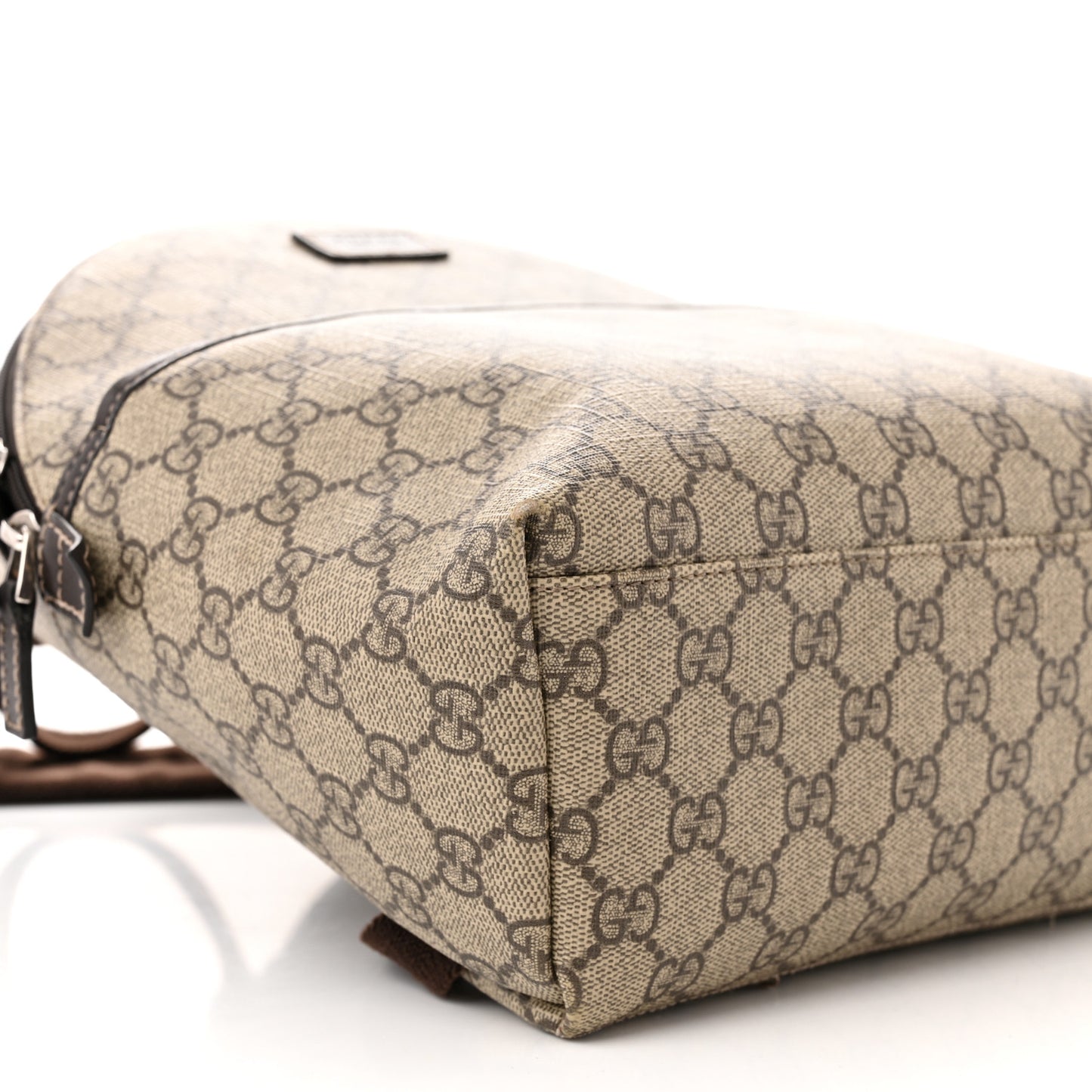 GG Supreme Monogram Margaux Calfskin Childrens Day Backpack Beige Ebony Cocoa Dark Chocolate