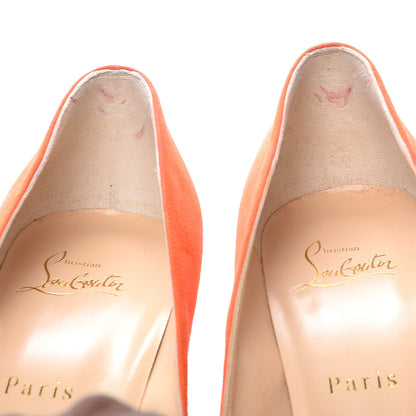 Christian Louboutin Suede Pigalle Follies 100 Pumps 39.5 Magma 7 of 8