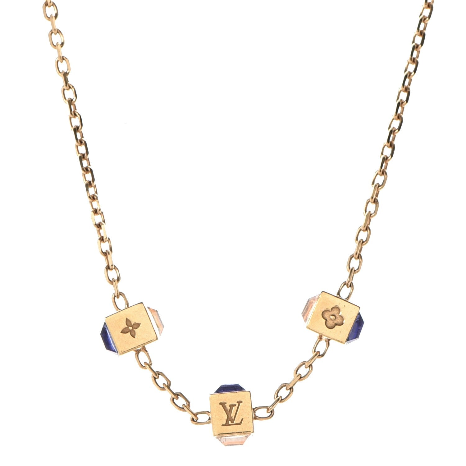 Louis Vuitton Swarovski Gamble Short Necklace Azur 1 of 11