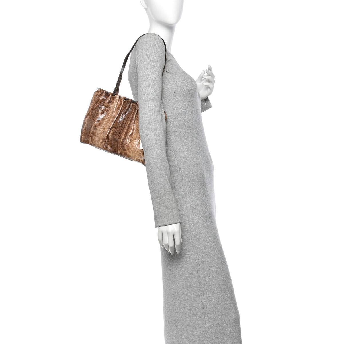 Gucci Lizard Frame Shoulder Bag Brown 2 of 10