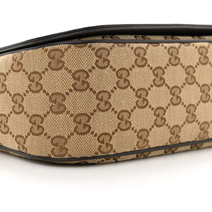 Gucci Monogram Flap Messenger Bag Beige Dark Brown 9 of 11