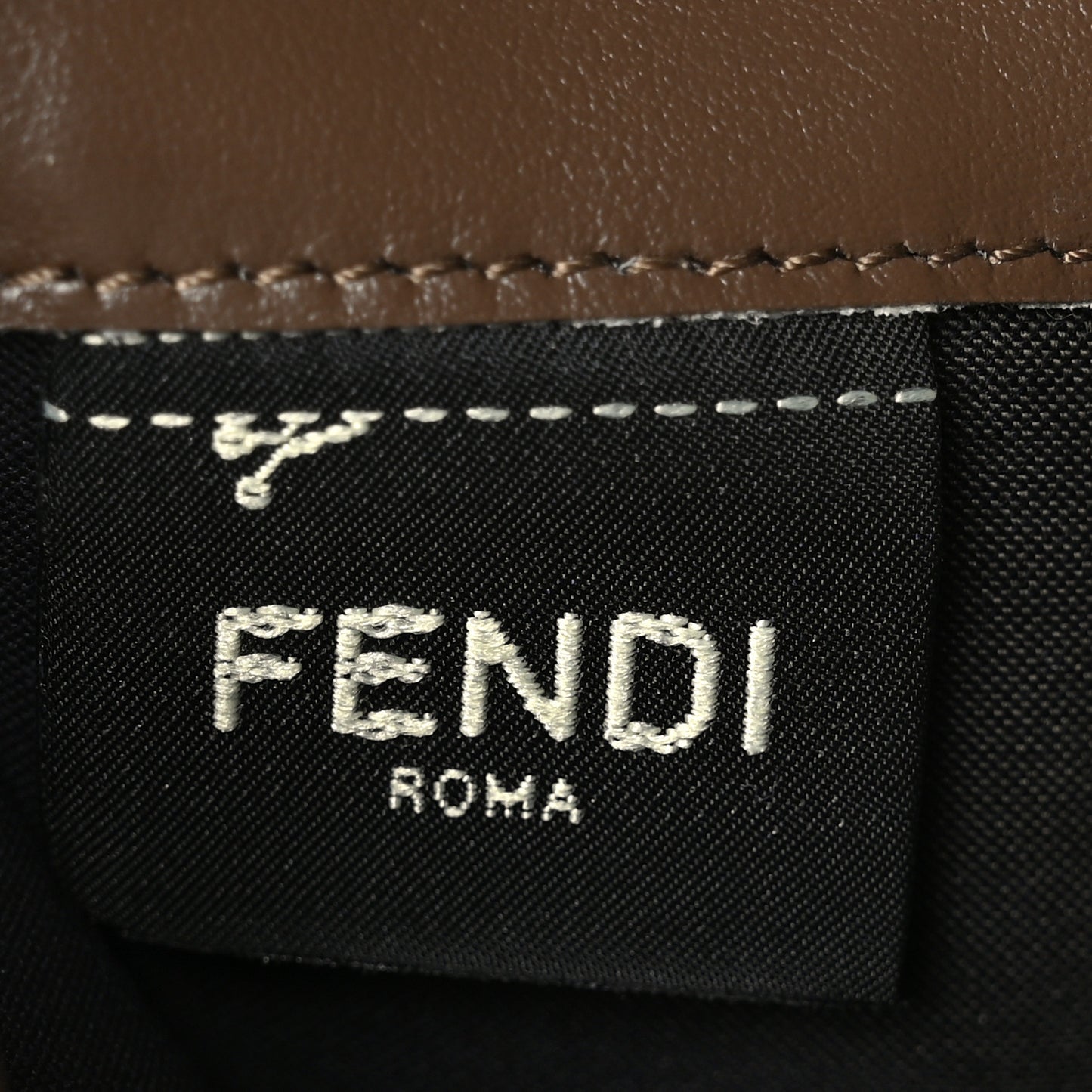 Vitello Soft F is Fendi Bi-Color FF 1974 Embossed Continental Envelope Wallet Maya Black