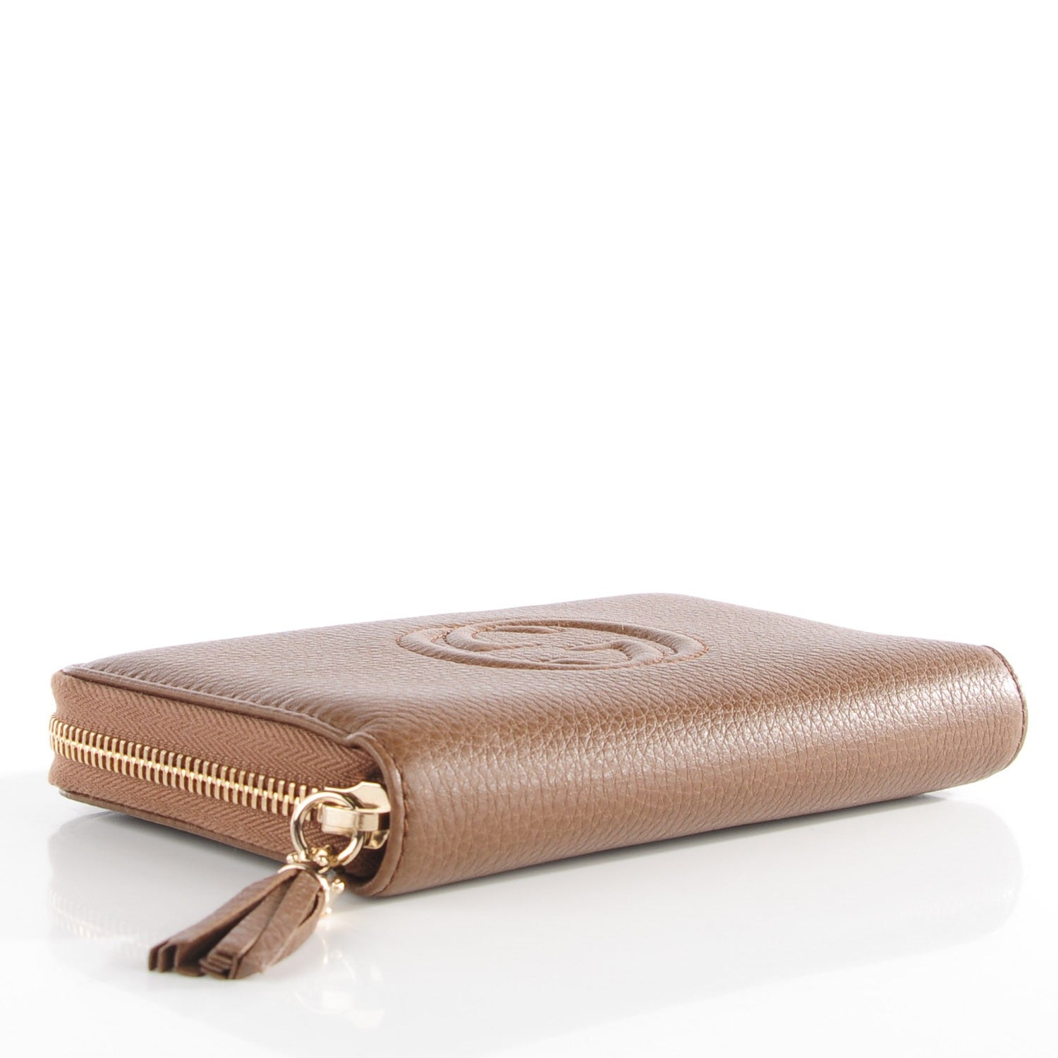 Gucci Calfskin Medium Soho Zip Around Wallet Brown 4 of 8