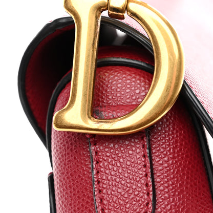 Christian Dior Grained Calfskin Saddle Bag Red 13 of 14