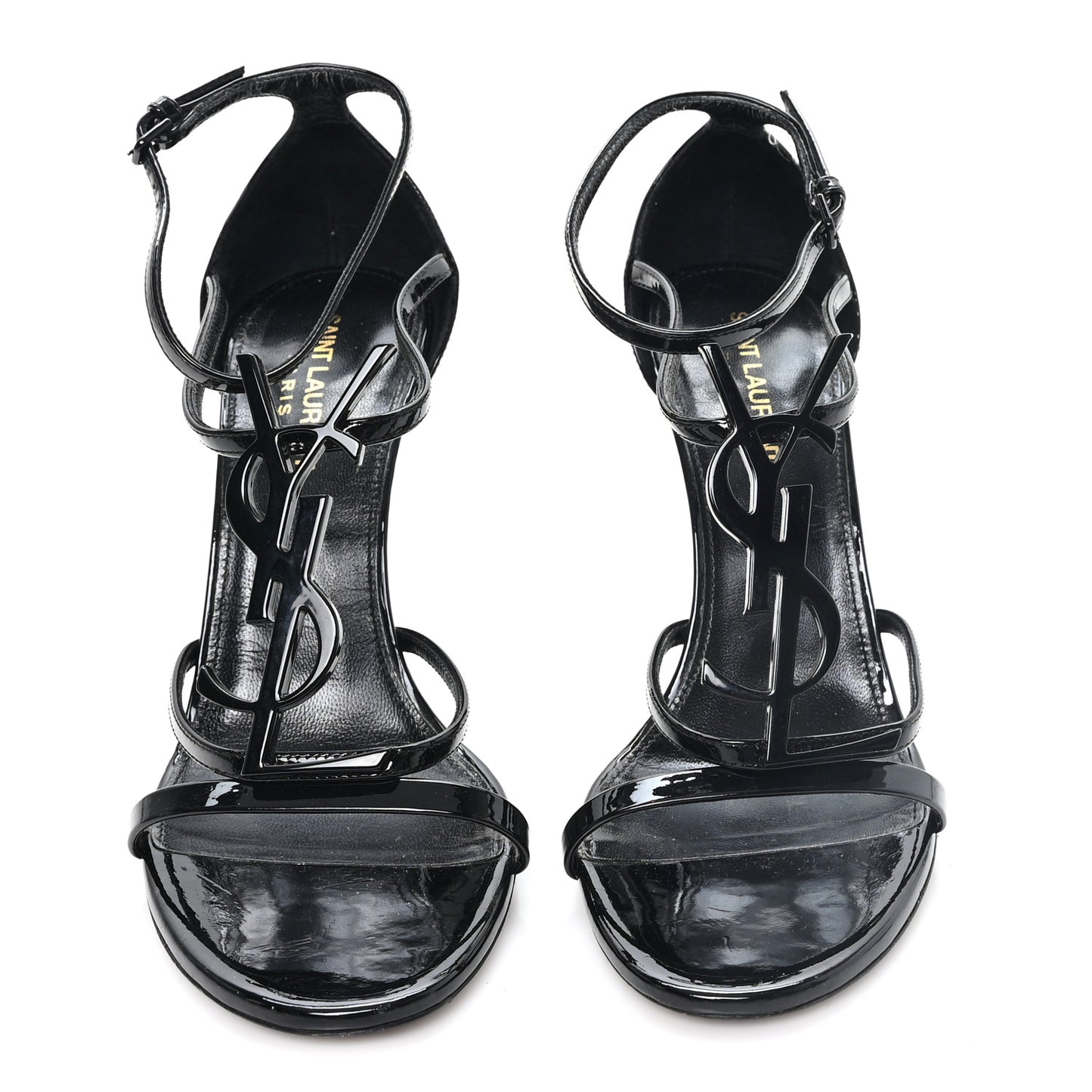 Patent Cassandra 100 Ankle Strap Sandals 38.5 Black