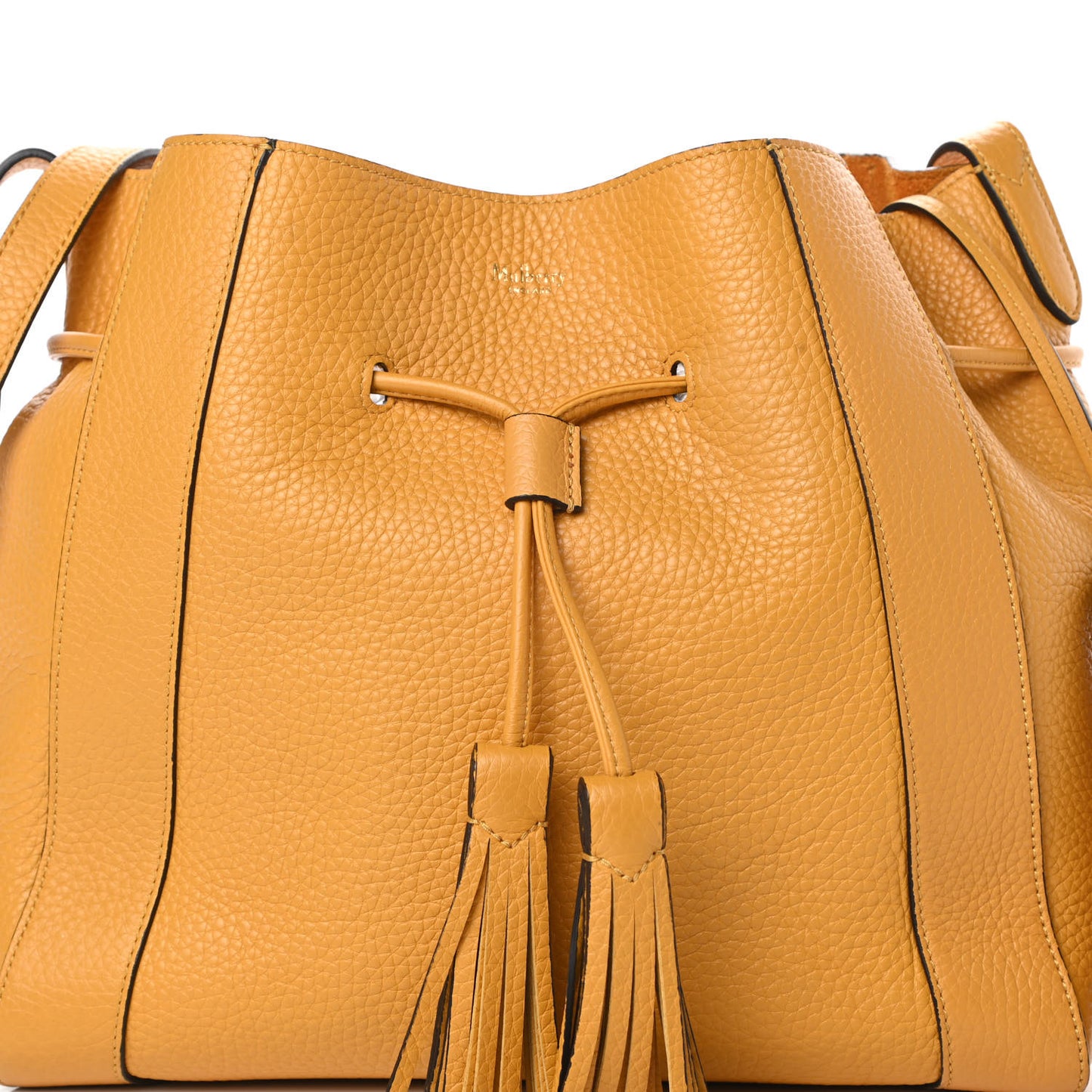Heavy Grain Calfskin Small Millie Deep Amber