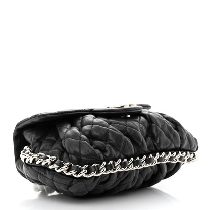 Chanel Washed Lambskin Quilted Mini Chain Around Flap Black 4 of 12