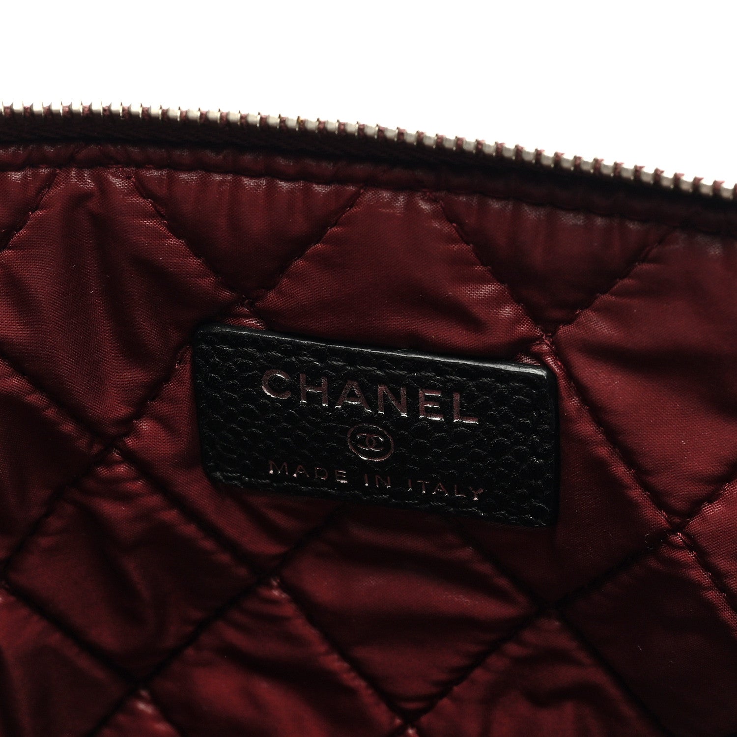 Chanel Caviar Quilted Large Cosmetic Case Black 6 of 7