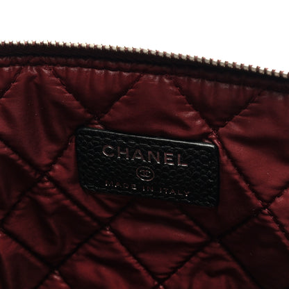 Chanel Caviar Quilted Large Cosmetic Case Black 6 of 7