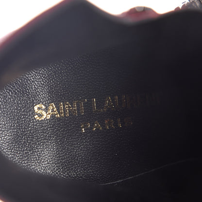Saint Laurent Calfskin Niki Zip Boots 36 French Burgundy 7 of 9
