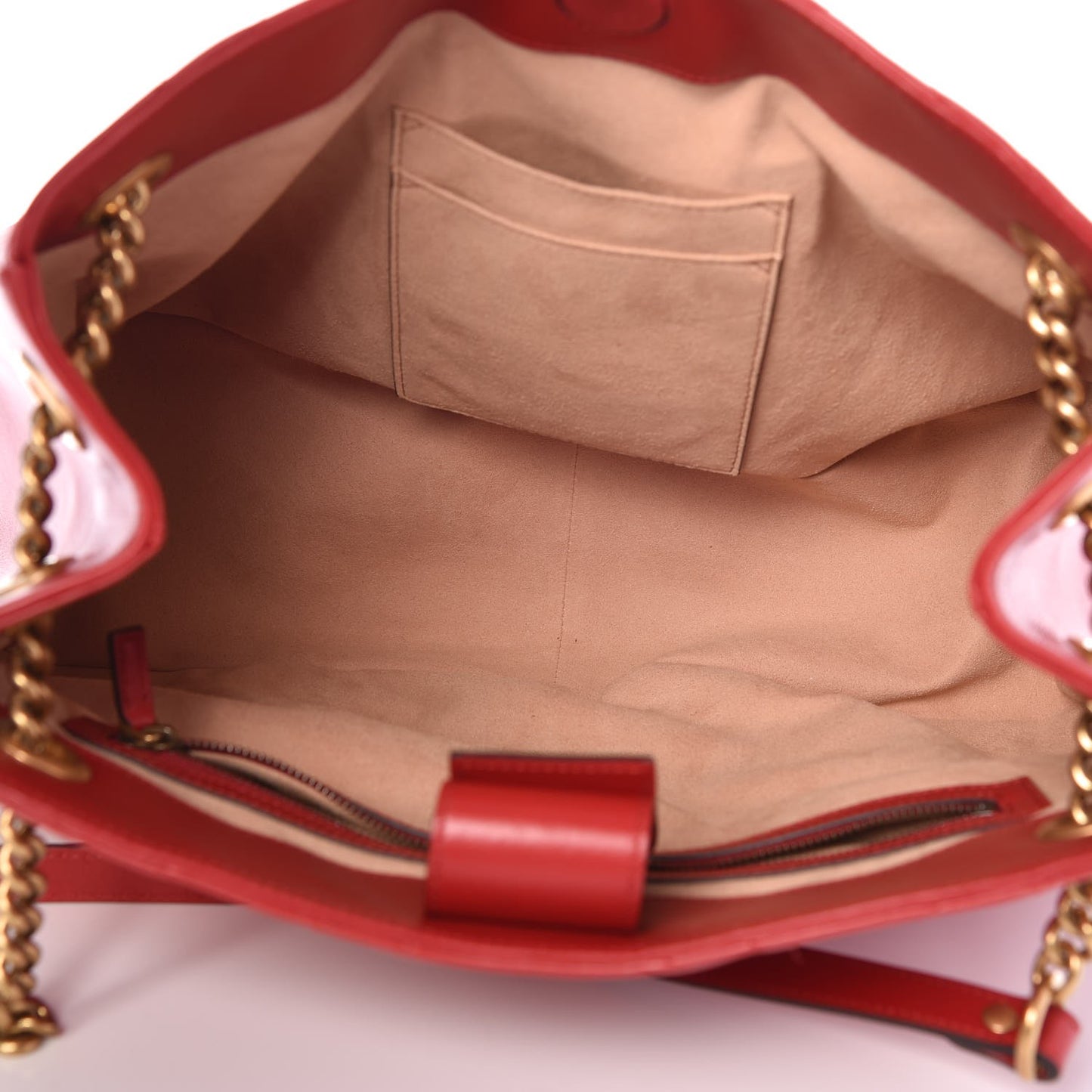Calfskin Matelasse Medium GG Marmont Shoulder Tote Bag Hibiscus Red