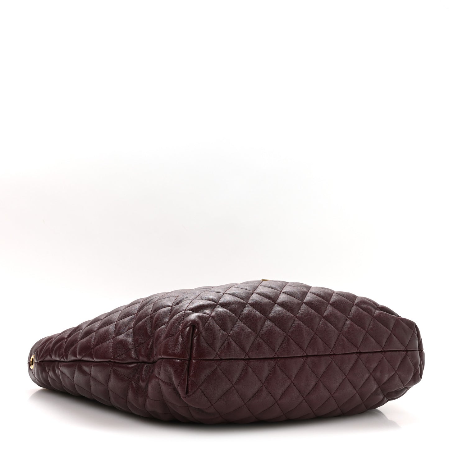 Lambskin Quilted Maxi Icare Shopping Tote  Rouge Cabernet