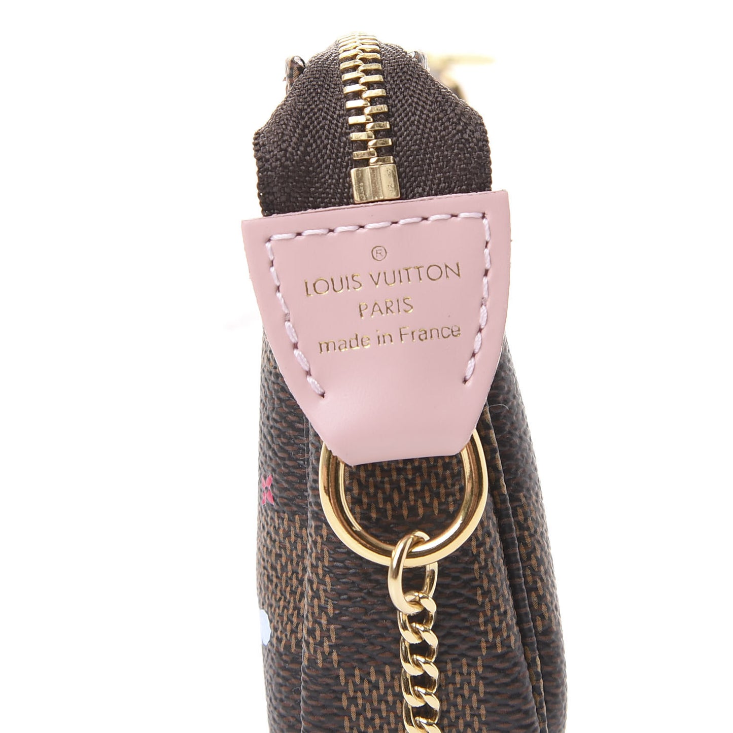 Damier Ebene 2020 Christmas Animation Big Wheel Mini Pochette Accessories Rose Ballerine