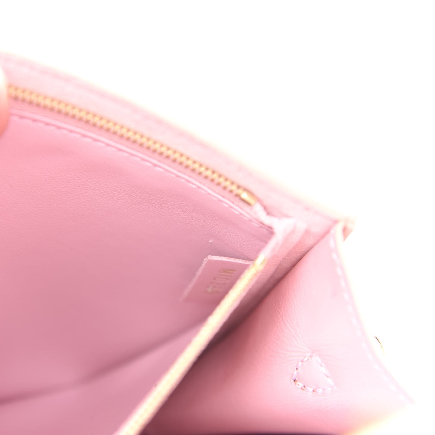 Damier Azur Croisette Chain Wallet Rose Ballerine