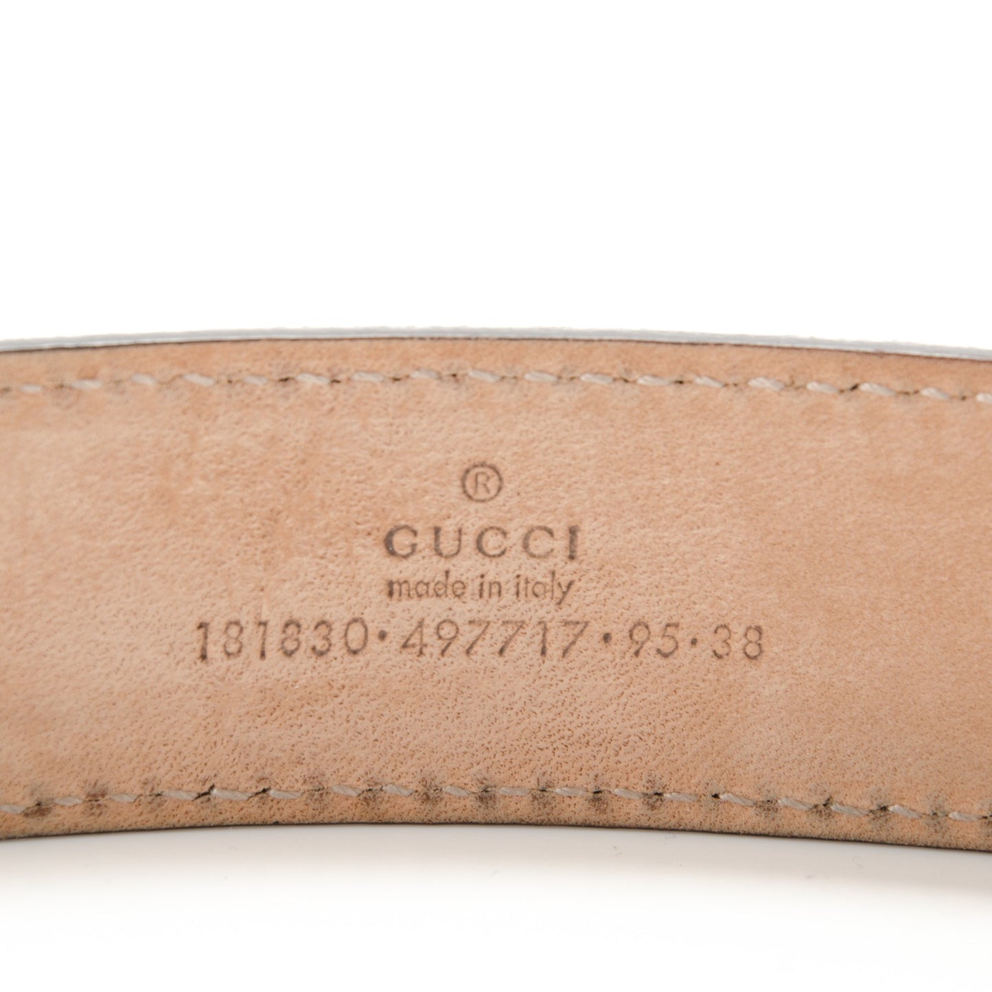 GG Plus Monogram Script Belt 95 38 Dark Brown