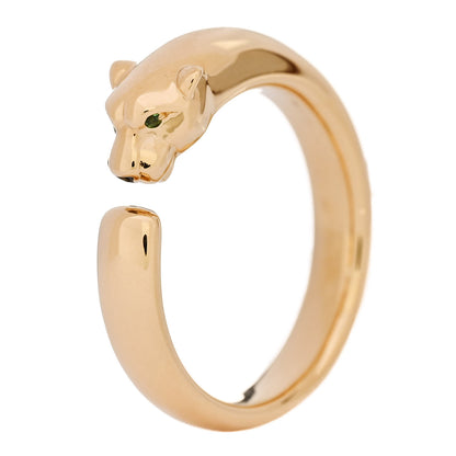 Cartier 18K Yellow Gold Tsavorite Onyx 7mm Panthere De Cartier Ring 60 9 1 of 6