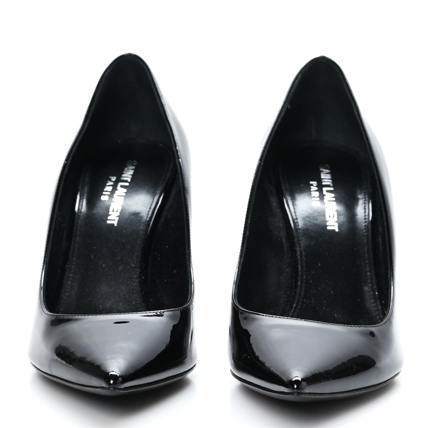 Saint Laurent Patent Calfskin Opyum 85 Pumps 37.5 Black 2 of 8